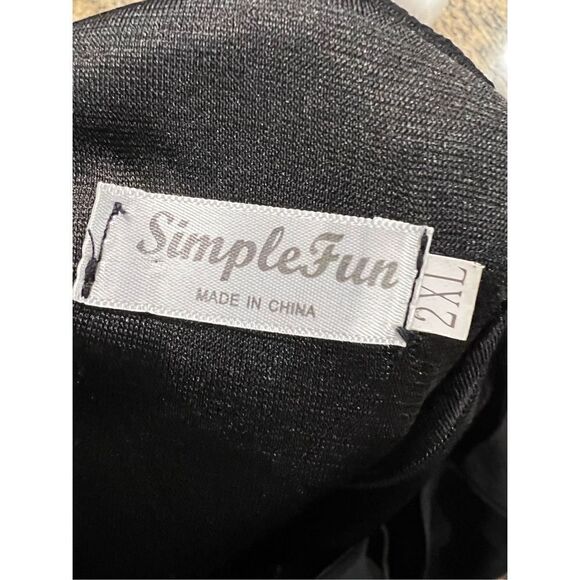 Simplefun short dress ruffle flow sleeves 2XL - Picture 3 of 4